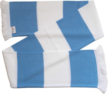 Man City Fans Sky and White Traditional Bar Scarf 